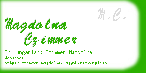 magdolna czimmer business card